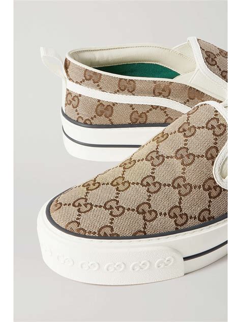 gucci signature slip-on sneakers|gucci sneaker 1977 slip ons.